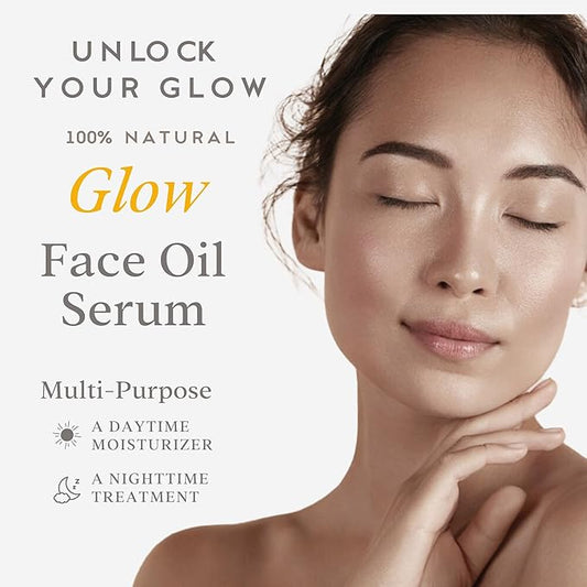 ZAAINA Extra Glow Face Serum – Hydrating Face Oil for Dry, Dull & Sensitive Skin – Lightweight Moisturizer & Natural Primer for Makeup – With Rosehip Oil, Pumpkin Seed & Vitamin E – 1oz Bottle