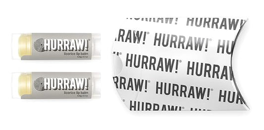 Hurraw! Licorice Lip Balm, 2 Pack: Organic, Certified Vegan, Cruelty and Gluten Free. Non-GMO, 100% Natural Ingredients. Bee, Shea, Soy and Palm Free. Made in USA