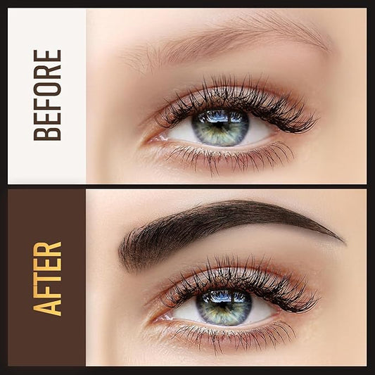 Waterproof Eyebrow Pencil with 4 Tip Microblading Pen and Dual-ended Brush, for Natural-Looking Brows, Long-Lasting, Blonde