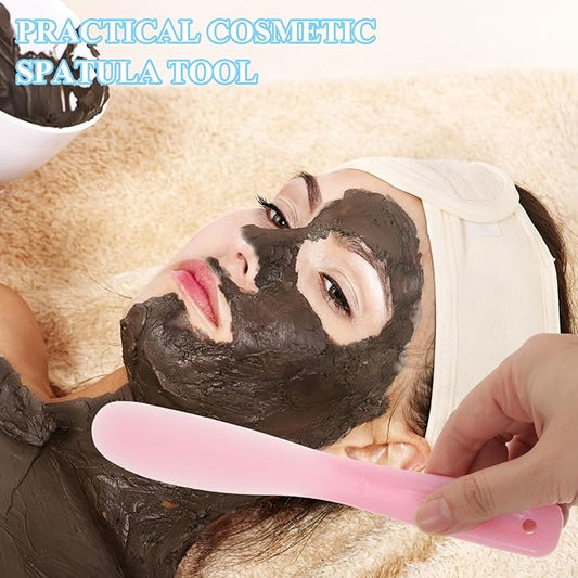 Facial Cream Spatula 10Pcs Mini Cosmetic Spatulas, Silicone Cosmetic Spatula, Mini Cosmetic Skincare Spatula Spoon for Cream, Lotions, Moisturizers Makeup Scoop