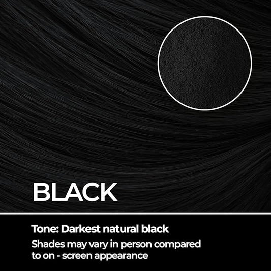 Keratin Hair Fibers for Men & Women - Fill In Fine or Thinning Hair, Instantly Thicker, Fuller Looking Hair (Black, 15g)