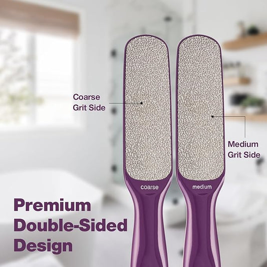 Probelle Double Sided Multidirectional Nickel Foot File Callus Remover - Immediately Reduces calluses and Corns to Powder for Instant Results, Safe Tool (Purple)