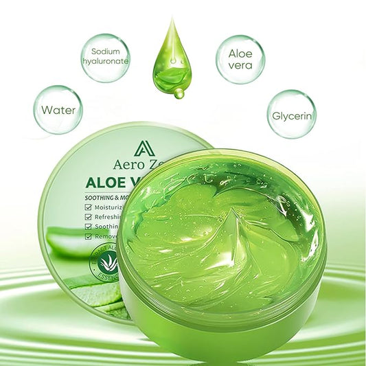 Organic Aloe Vera Gel for Face Made within 12 Hours of Harvest, 98% Pure Aloe Vera Gel for Skin, Scalp, & Hair, Soothing Aloe Face Moisturizer, Multipurpose Skin Care(20oz)