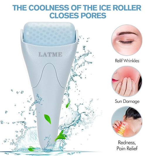 Ice Roller for Face Eyes,Womens Gifts,Face Massager Roller Puffiness Migraine Pain Relief and Minor Injury (Smoggy Blue)