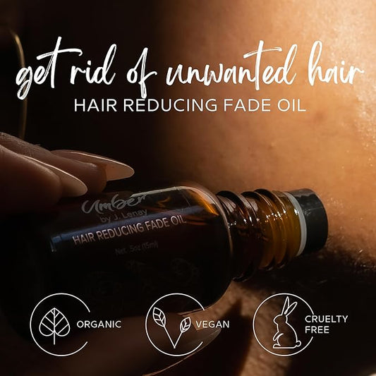 Hair Reducing Fade Oil - Sentive Strength (For sentive skin) Hair Growth Minimizer, Slow Down Facial Hair Growth for Women & Men, Hair Inhibitor Serum, Moisturizing & Soothing, 15ml