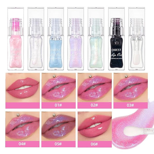 Magic Color Changing Moisturizing Lip Glow Oil Plumping Glimmer Glow Lipstick, Hydrating Lip Gloss Lip Care, Long Lasting Non-sticky Fresh Texture Lip Oil (Color Changing 05)