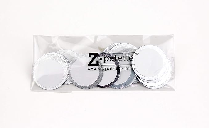 Round Metal Stickers 26mm 30-Pack for Non-Magnetized Makeup Pans