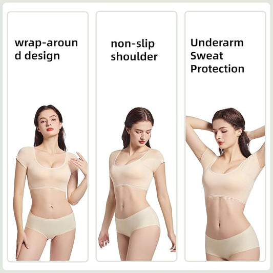 satithry 3PCS wrap style lady's underarim absorbent vest underarm sweatproofpads
