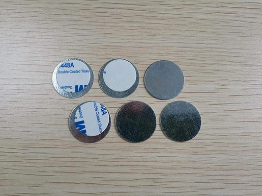 50pcs Round Metal Stickers for Non-Magnetic Eyeshadow Pan Use with Magnetic Makeup Palette (Diameter 2.5cm)