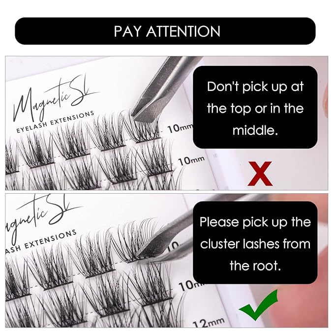 Cluster Lashes 72 Individual Lashes Clusters Eyelash Extensions False Eyelashes DIY Lash Extension Kit Reusable False Eyelashes Natural Look Mix 10-16mm C D Curl-DM17