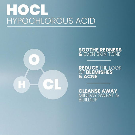 Hypochlorous Acid Spray for Face, Skin, and Body – 0.018% HOCl Facial Mist Toner, Hydrating Cleanser for Acne, Eczema, Rosacea, Eyelids, Pets, Workout, Baby, Back, Redness, Sensitive Care Spray