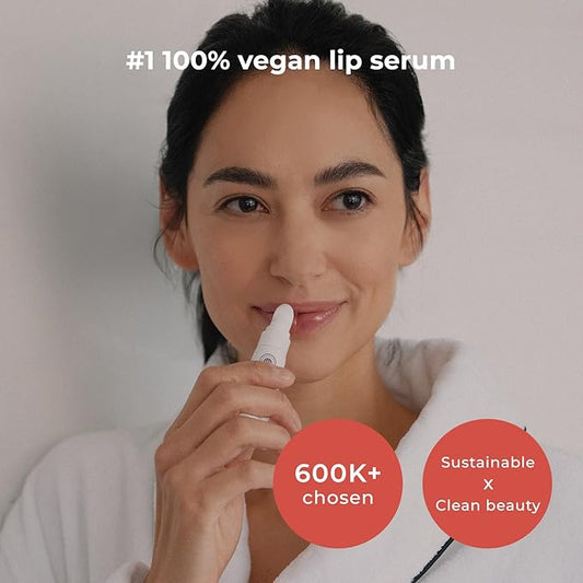 INNA Organic Lip Serum, Moisturizing, Fine Line Care & 100% Vegan, EWG & COSMOS Certified | Frankincense Essential Oils Infused Skin Care | Luxury Clean Beauty