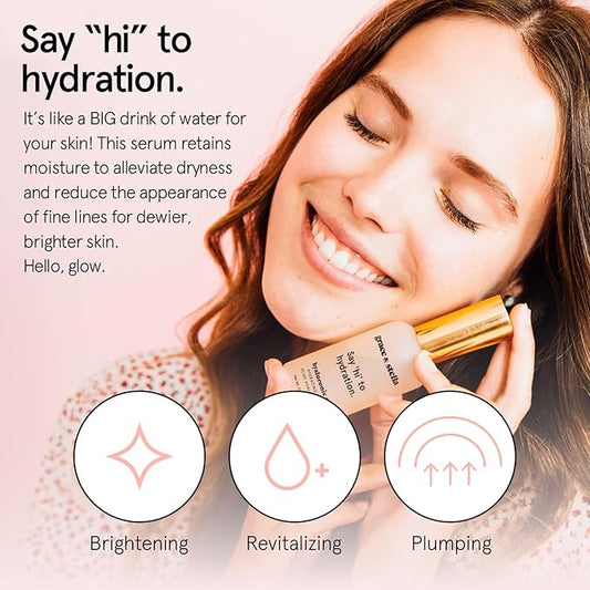 grace & stella Award Winning Hyaluronic Acid Serum (30ml/1 fl oz) Hydrating Hyaluronic Acid Serum for Face - Acido Hialuronico for Women - Remove Fine Lines, Wrinkles, Anti Aging - Vegan Skincare