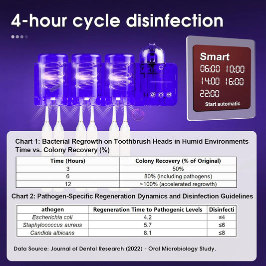 iHave Toothbrush Holders with UV Toothbrush Sanitizer, Aromatherapy Diffuser & IR Night Light - 4-Hour Smart Cruise Disinfection, Auxiliary Combo Drying - Wall-Mounted Bathroom Organizer with 3 Cups