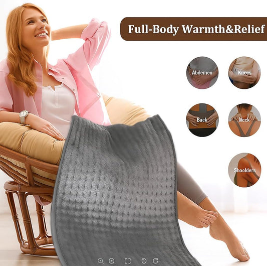 Extra Large Heating Pad for Back Pain Relief, 10 Heat Setting & 3 Auto-Off Timers, 20x40 Electric Heating Pad for Shoulders, Neck, Cramps, Menstrual Pain, Machine Washable, Gifts for Women Men