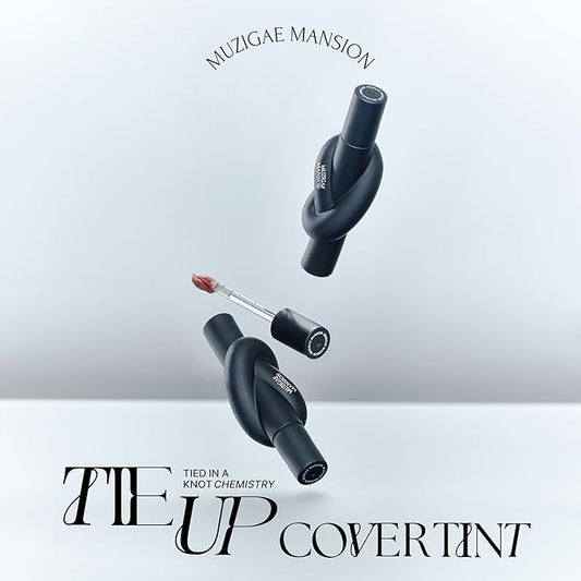 Tie Up Cover Tint - Waterproof & Long Lasting Lip Stain for Women - Korean Base Nude Tint Stick - Kbeauty Matte Gloss - Mood Color Changing (05 HUSH ROSE, 0.2 Fl oz)