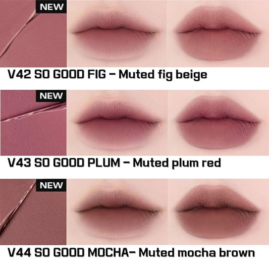 BBIA Last Velvet Tint - Soft & Creamy Matte Finish Lip Stain, Blur Effect with Velvety Texture, Long-Lasting, High Pigment, Lightweight, Non-Drying, Vegan, Korean Lip Makeup (V42 SO GOOD FIG)