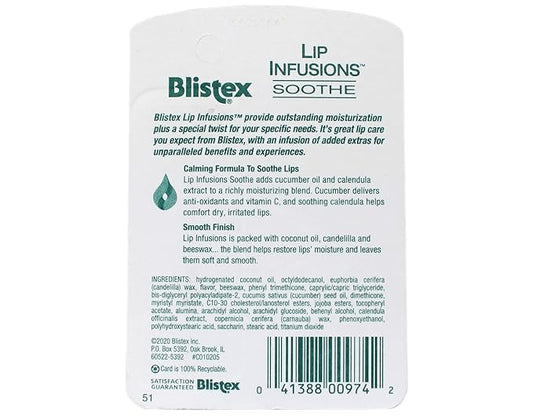 Blistex Lip Infusions Soothe Lip Moisturizer 0.13 Ounce