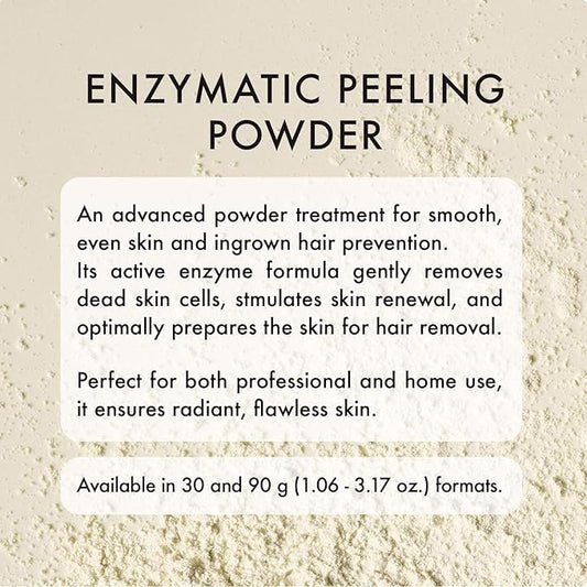 Italwax Help Line Enzymatic Peeling Powder 1.06 oz (30g) – Gentle Facial Exfoliant with Papain and Bromelain – Pre-Waxing Skincare – For Professional and Home Use