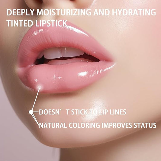 Hydrating Tined Lip Blams - Moisturizing High Pigmented Lip Blam Stick Care Plumping Glossy Finish for Dry Lips for Women