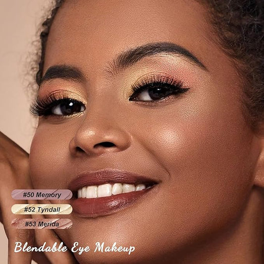 FOCALLURE 3 Pcs Cream Eyeshadow Stick,Shimmer Eyeshadow Pencil Crayon,High Pigmented Crease-proof Eye Shadow Brightener Sets,Long Lasting Eye Shadow Highlighter Stick(Burning Sky)