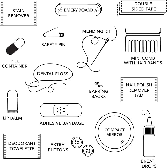 Pinch Provisions Mermaid Glitter Minimergency Kit, includes 17 Travel-Sized Cosmetic Essentials, Convenient for Purses, Emergency Beauty Accessories, Gifts for Holiday’s & Birthday’s