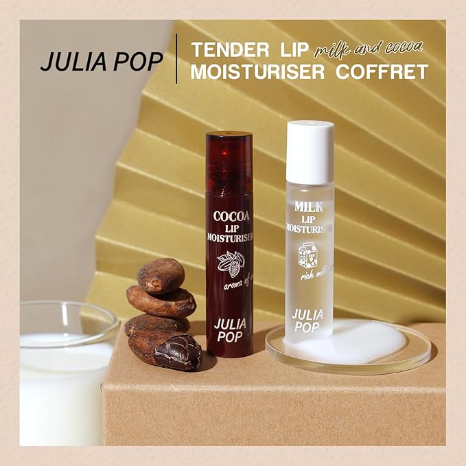 Lip Oil, Lip Balm Set Lasting Moisturizing and Care of your Lips, Lip Sleeping Mask Cracked Dry Lips Moisturize, Coco for Day and Milk for Night(Pack of 2)