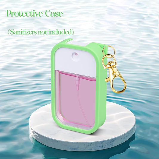 VANEST Silicone Case Compatible with Touchland Hand Sanitizer Spray, Protective Case with Keychain for Spray 1 fl oz