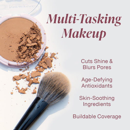 Mineral Fusion Pressed Powder Foundation, Deep 2 - Tan Skin w/Golden Undertones, Age Defying Foundation Makeup with Matte Finish, Talc Free Face Powder, Hypoallergenic, Cruelty-Free, 0.32 Oz