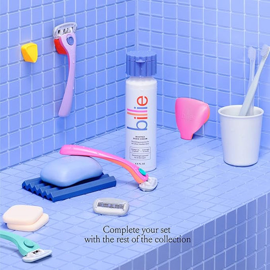 Billie Razors for Women Shave Kit – Women’s Razor + 4 x 5-Blade Razor Refills + Magnetic Holder – DreamPop