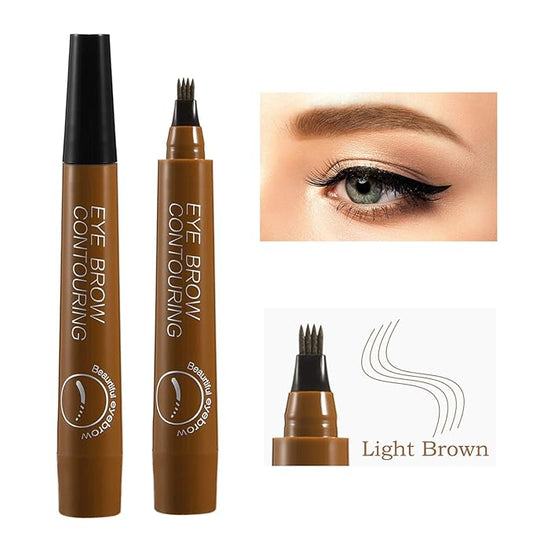 Liquid Eyebrow Pen, Waterproof Microblading Eyebrow Pencil with a Micro-Fork Tip Applicator, Creates Natural Looking Brows Effortlessly