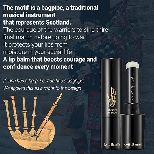 Courage Lip Balm – Hydrating Lip Balm for Men - Shea Butter & Cica to Moisturize & Soothe Dry, Chapped Lips – Anti Aging Lip Moisturizer to Restore Radiance and Improve Softness of Lips, 0.12oz.