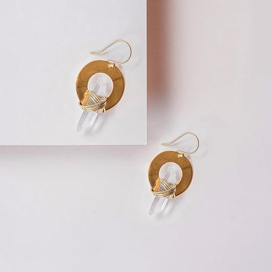 AYANA Healing Crystal Earrings for Women - Handmade Drop Earrings with Ethically Sourced Authentic Gemstones | Birthstone Jewelry for Women Trendy