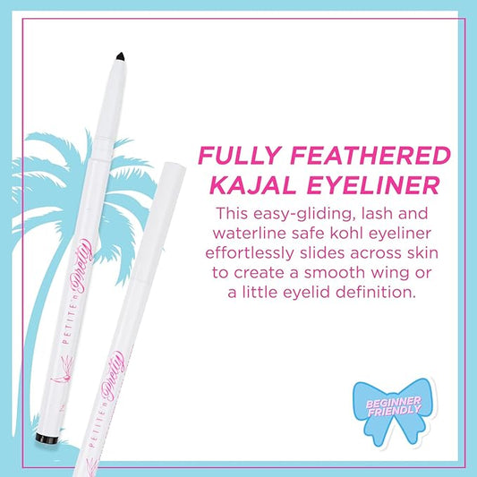 Petite 'n Pretty Eye Makeup Set for Kids - Makeup for Tweens & Teens - Fully Feathered Volumizing Mascara, Eyeliner, Made in the USA, w/Gift Bag