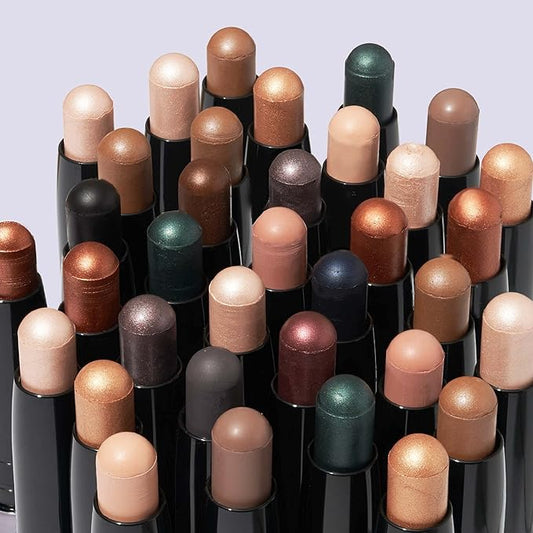 Julep Eyeshadow 101 Crème-to-Powder Waterproof Eyeshadow Stick Duo – Long-Lasting, Crease-Proof, Easy Apply with Built-in Smudger - Blush Pink Shimmer & Mink Mauve Shimmer