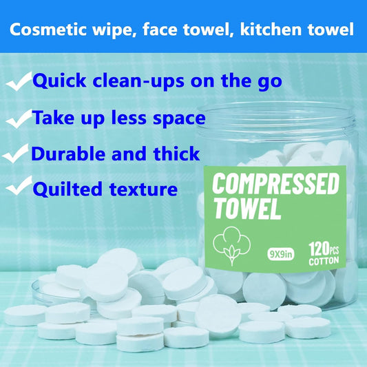 Disposable Face Towel, Compressed Towels, Coin Towel for Travel Camping Hiking