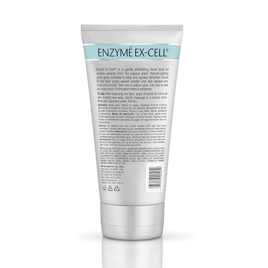 Pharmagel Enzyme Ex‑Cell™ | Gentle Papaya + Walnut Shell Facial Scrub – 6 oz | For Sensitive Skin & All Skin Types
