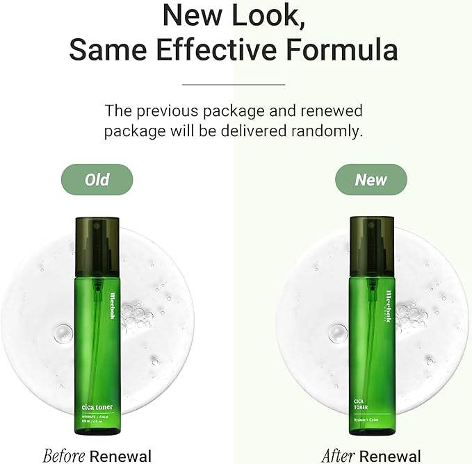 Meebak CICA Toner Spray | Korean Face Mist | Facial Spray with Centella Asiatica & Vitamin E | Soothing Face Toner for Sensitive, Oily, and Combination Skin | 4 fl oz
