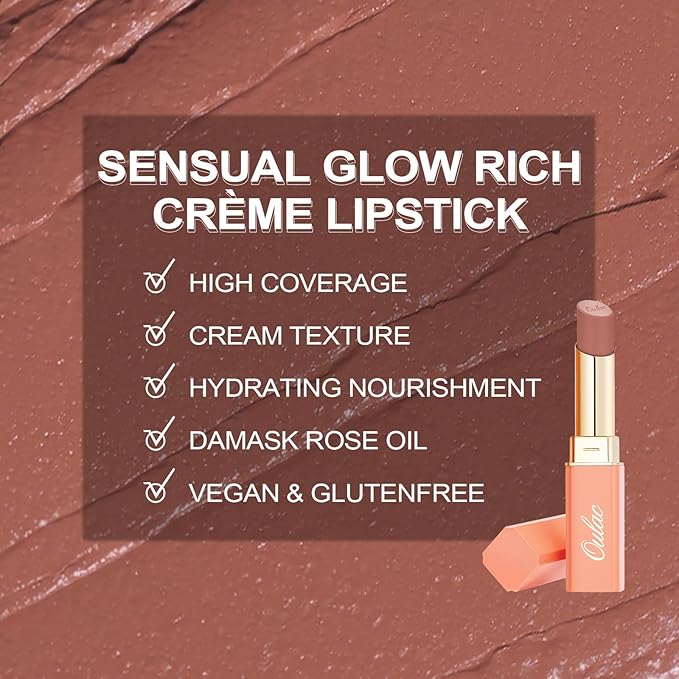 Oulac Sensual Glow Color Rich Satin Lipstick Set 3