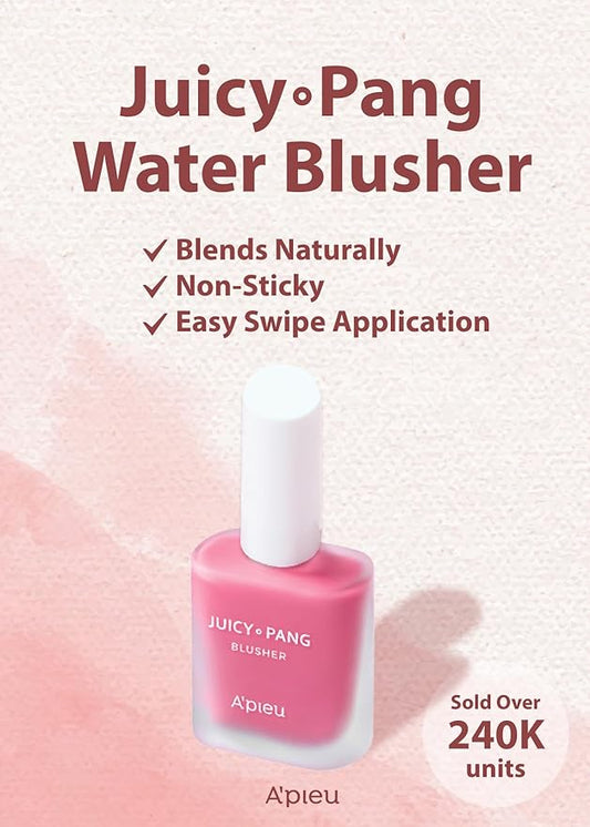 A'PIEU JUICY-PANG WATER BLUSHER (PK02 - Raspberry) Korean Liquid Blush For Cheeks K Beauty Makeup