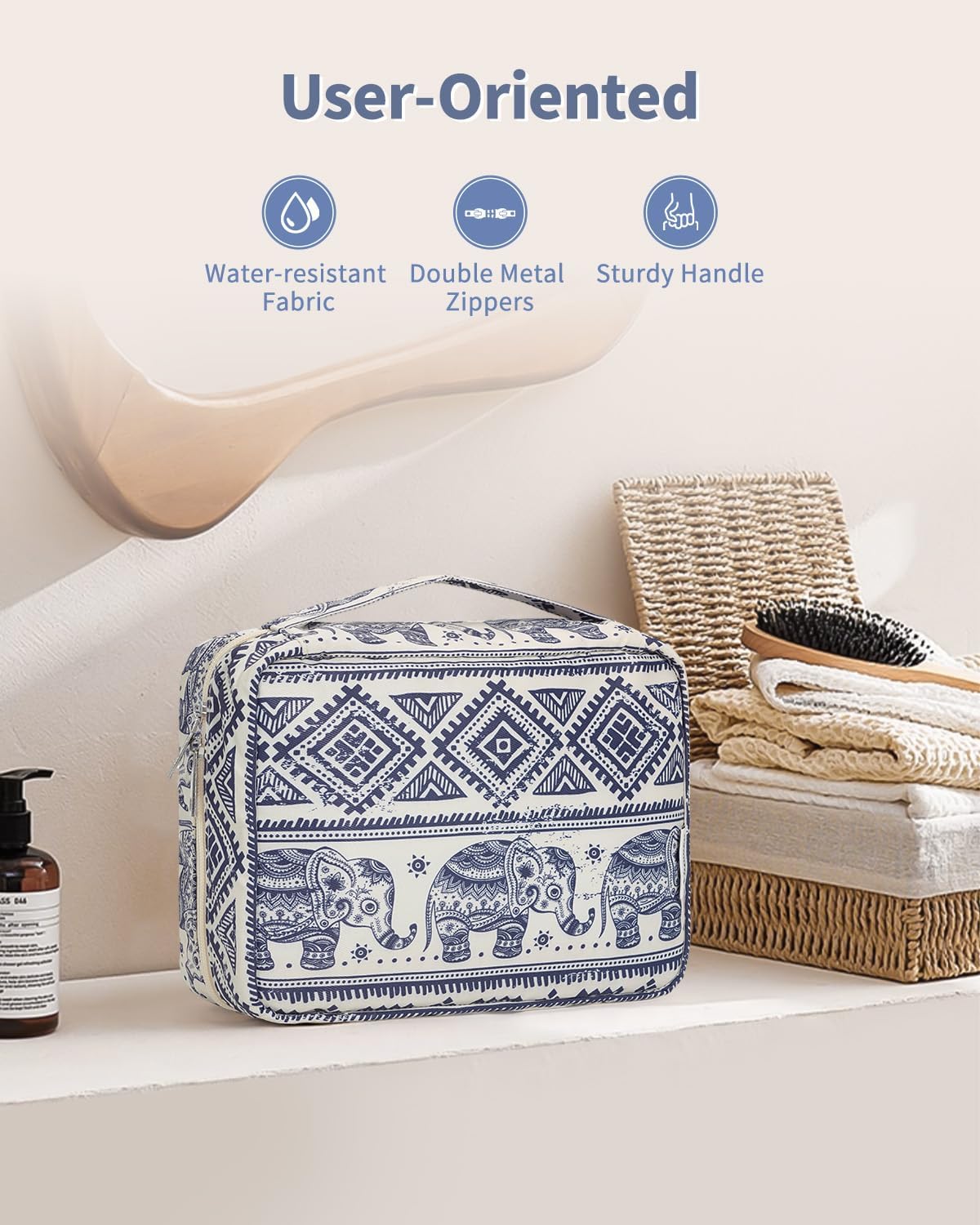 Narwey Small Hanging Travel Toiletry Bag for Women, Travel Bag for Toiletries, Makeup Bag Organizer Cosmetic Bags Make Up Bags for Girls