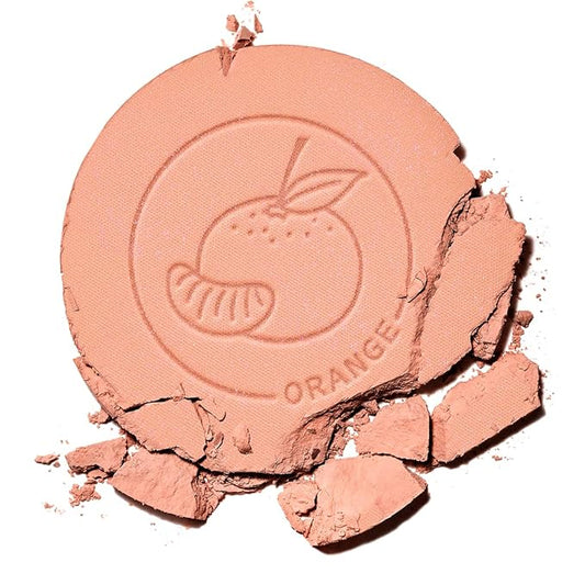 Face Blush, Powder Blush Makeup, Longlasting Highly Pigmented Face makeup, Smooth, Vegan & Cruelty Free, 1 Count, 02 ORANGE