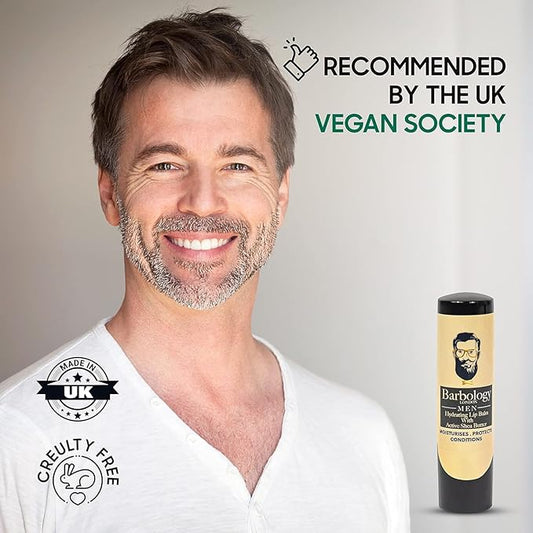 Men's Moisturizing Lip Balm for Chapped Lips with Organic Moroccan Argan Oil, Lightweight Formula Leaves Zero Residue, 0.17oz (Pack of 1)