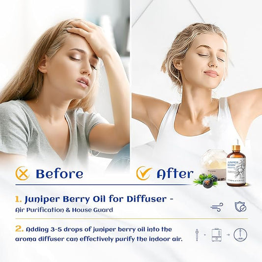 HIQILI 100ML Juniper Berry Essential Oil,100% Pure Natural Undiluted Premium - 3.38 Fl Oz