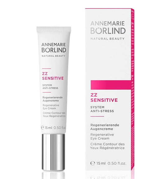 ANNEMARIE BÖRLIND – ZZ SENSITIVE Regenerative Eye Cream – With Vitamin C + E and Meadowfoam Extract to Strengthen the Natural Skin Barrier and Soothe Stressed Skin – Step 5 of 5-0.5 Oz