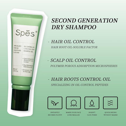Dry Shampoo Second Generation Oil Control Volumizing Gel, No Need To Wash. Plant Ingredients, 24-Hour Oil Control, Improves Itchy Scalp, 4d Hyaluronic(80ml, Cedar Scent)