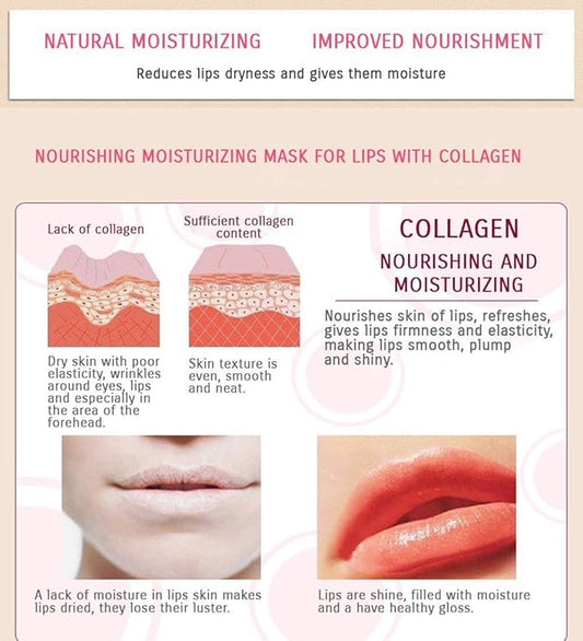Lip Mask, 30PCS Collagen Crystal Pink Lip Care Gel Pads Treatment, Moisturizing Anti-Wrinkle Anti-Aging Firm Hydrate Lips, Remove Dead Skin Moisture Essence Make Your Dry Lip Attractive Sexy