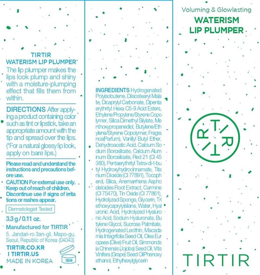 TIRTIR Waterism Glow Tint (Lip Plumper_Light Pink, 0.14 Fl Oz (Pack of 1))