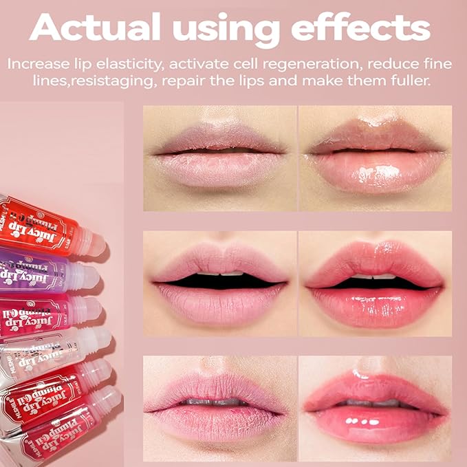Lip Plumping Booster, Spicy Roll On Lip Plumper Gloss Lip Plumping Oil, Ultra-Hydrating & Nourishing, Lip Enhancer Lipstick, Glossy Finish Fuller Natural Lip Gloss for Women Girls (#04)