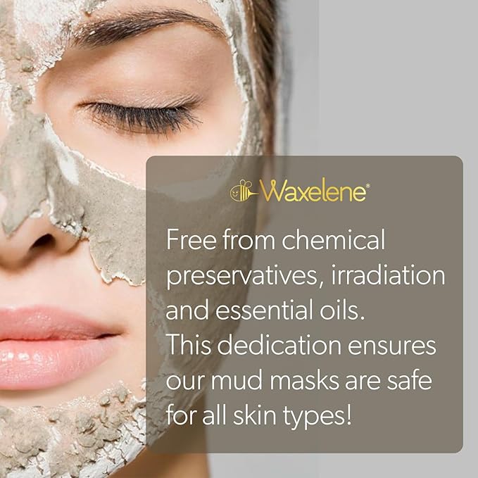 Waxelene Clarifying Mud Mask Dry Blend - Wrinkle Fighting Ritual Cleans Pores Hydrates Nourishes Skin Vitamin C Papaw Bentonite French Green Clay